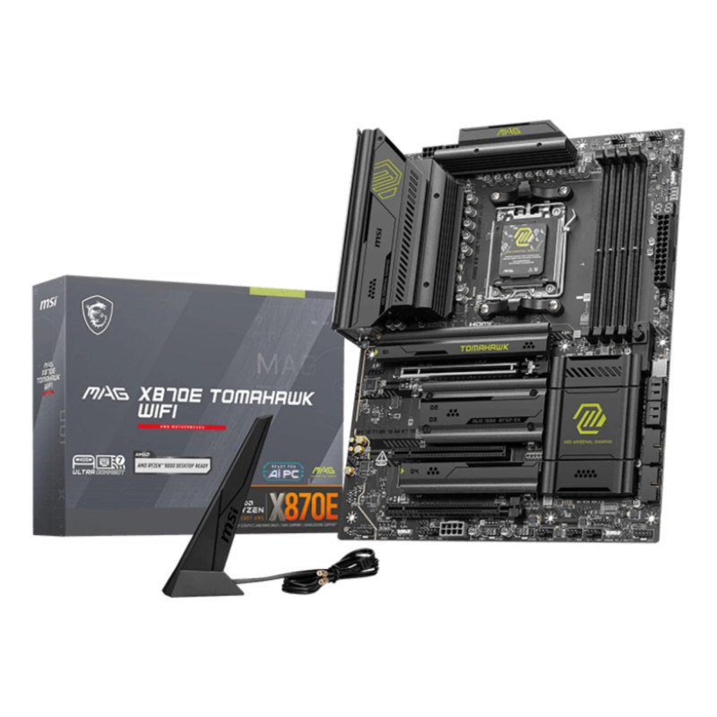 Motherboard MSI MAG X870E TOMAHAWK WIFI - AMD X870E, Socket AM5, ATX, 4x DDR5 DIMM, 4x M.2, Wi-Fi, 5Gb Ethernet