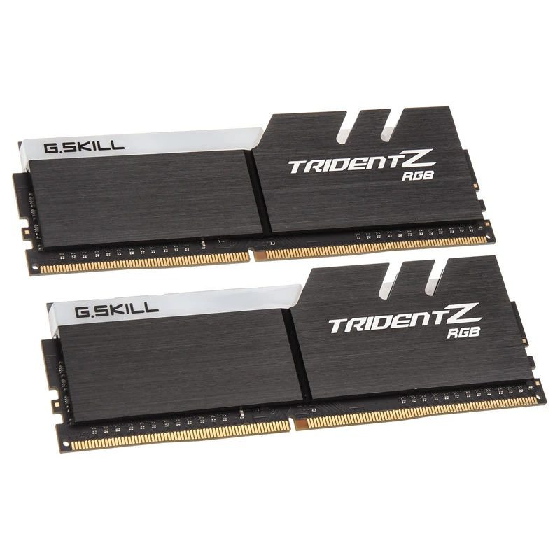 G.SKILL Trident Z RGB DDR4 16GB (2x8GB) 3200 MHz memory kit, 288-pin DIMM, 1.35V, aluminum heatsink, RGB, optimized for 