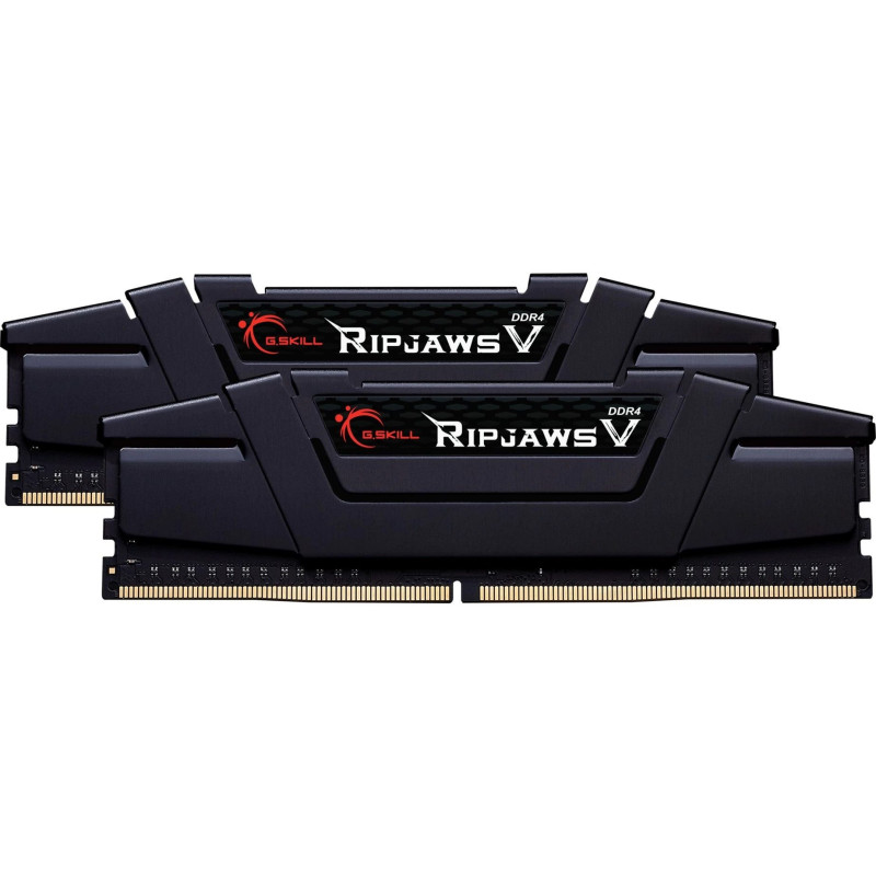 DIMM 64 GB DDR4-2666 (2x 32 GB) Dual Kit, black memory, F4-2666C19D-64GVK, Ripjaws V, INTEL XMP