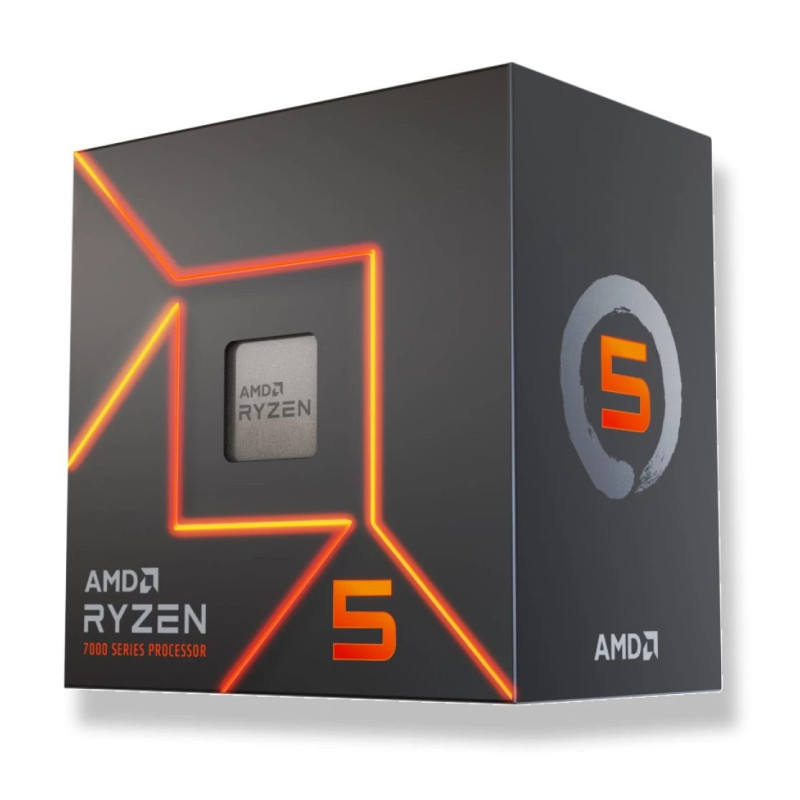 Procesorius AMD Ryzen 5 7400, lizdas AM5, 6 branduoliai, 3,3 GHz bazinis / 4,3 GHz spartintas, 16 MB L3, DDR5, „Radeon“ 