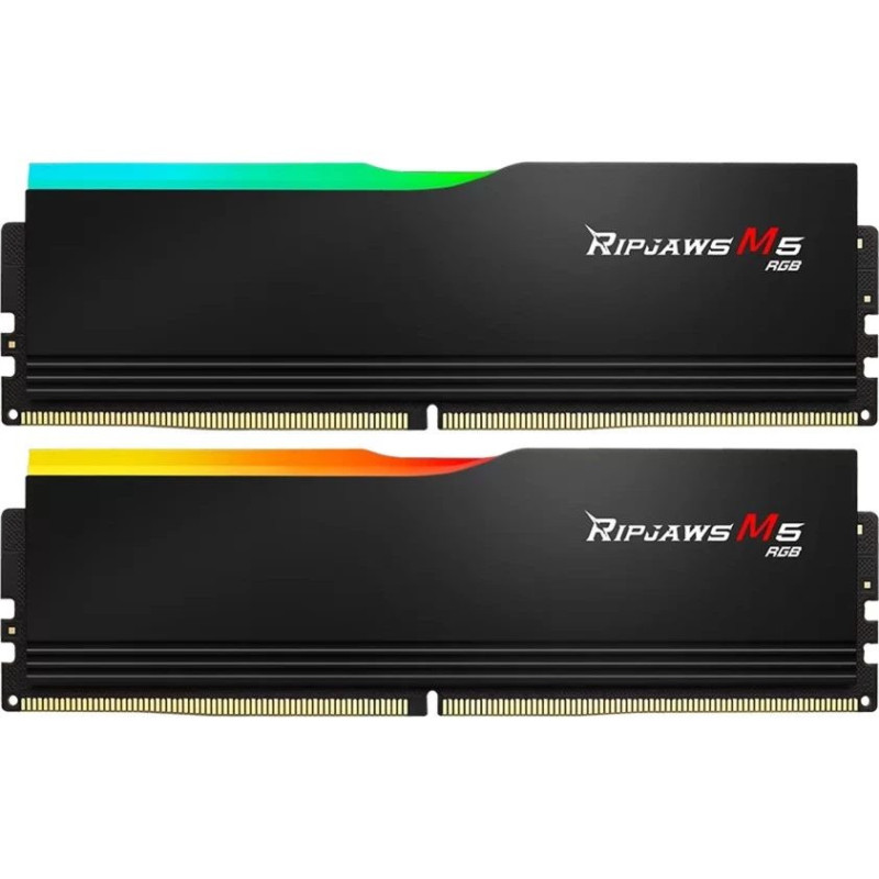 DIMM 32 GB DDR5-6000, black RAM, F5-6000J2836G16GX2-RM5RK, Ripjaws M5 RGB, INTEL XMP