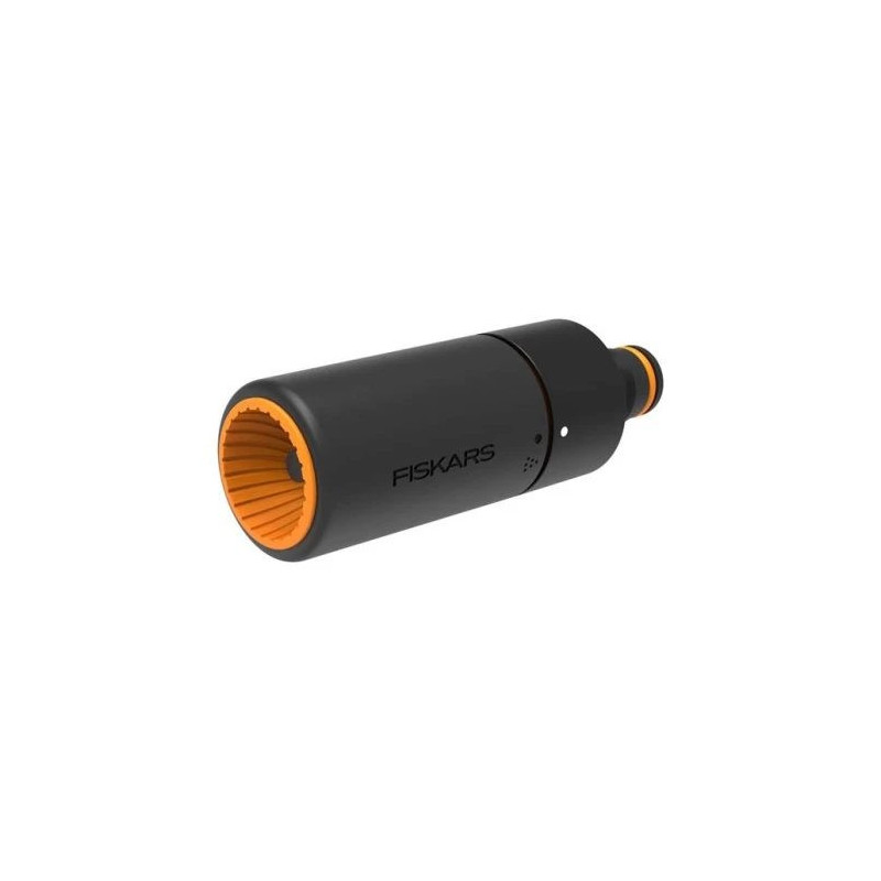Fiskars 1027088 šļūtenes sprausla ar bezpakāpju smidzināšanas regulēšanu, melna / oranža