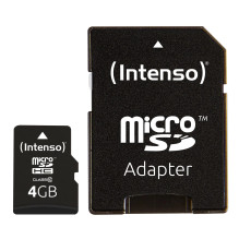 Atmiņas karte INTENSO MICRO SDHC 4GB C10 ar adapteri 3413450