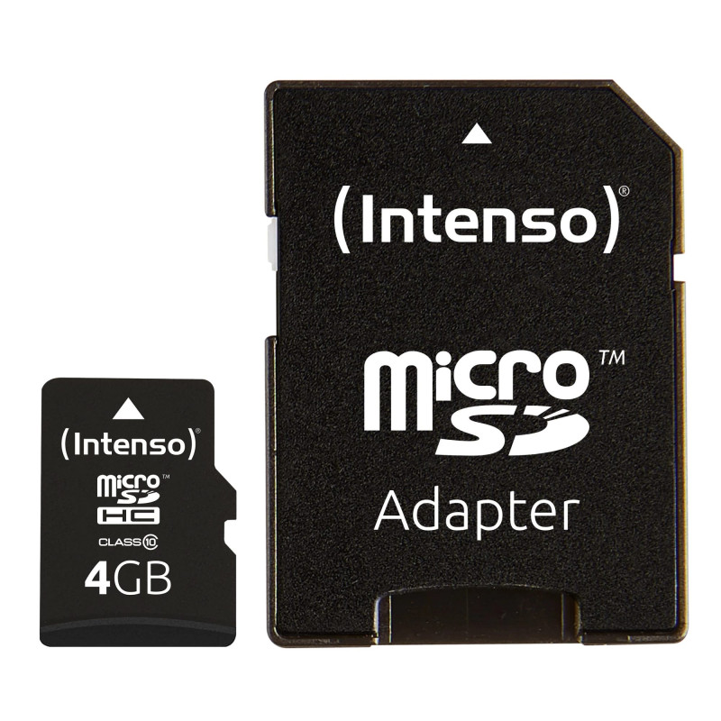 Atmiņas karte INTENSO MICRO SDHC 4GB C10 ar adapteri 3413450