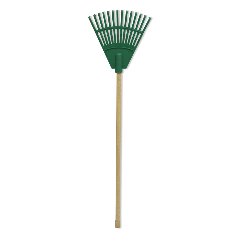 HORTUS mazais rokas grābeklis ar rokturi, zaļš, 20 cm, 14 zari