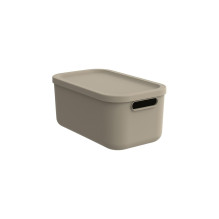 Storage box Rotho Albula, 12 l, beige, 39.5 x 23.5 x 17.7 cm