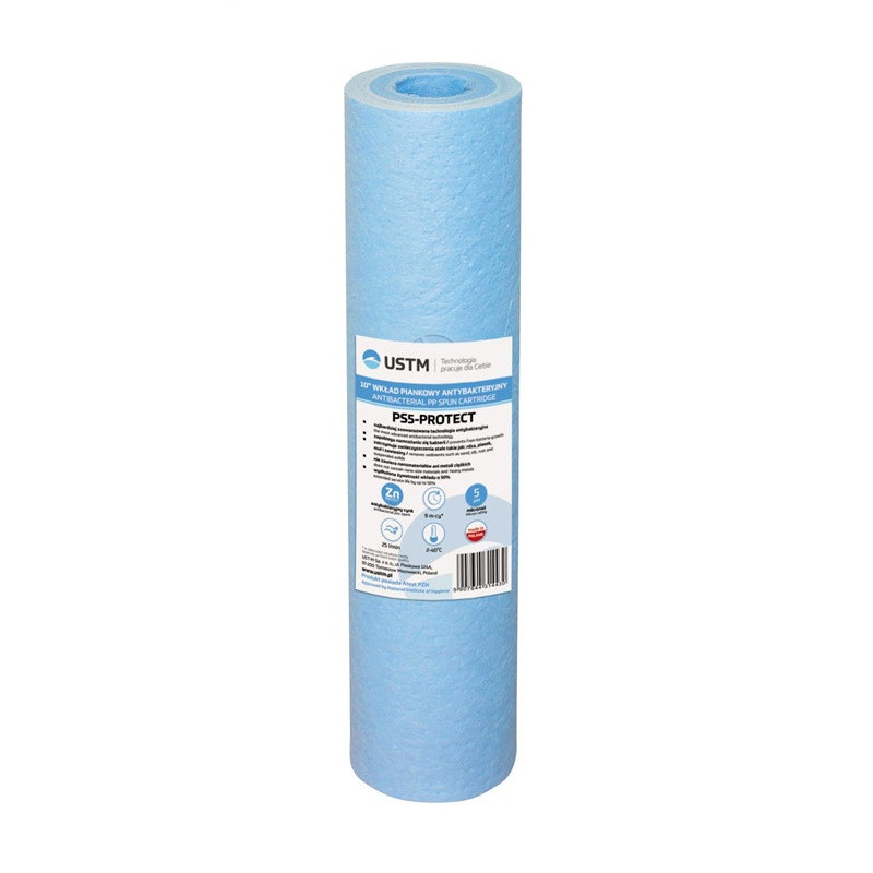 Filter cartridge polypropylene USTM PS5-PROTECT, 10", 5 μm