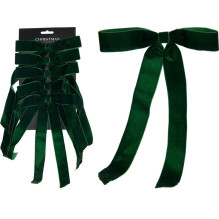 Christmas Tree toy Bow, green, poliester, 5 pcs