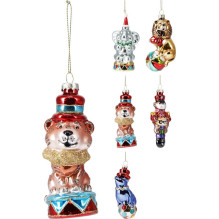 Christmas Tree toy Circus, various colours, glass