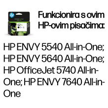 HP 62XL didelės talpos juodo rašalo kasetė HP 62XL didelės talpos juodo rašalo kasetė