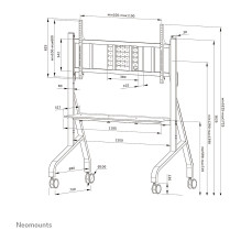 „Neomounts FL50-575WH1“ multimedijos vežimėlis / stovas