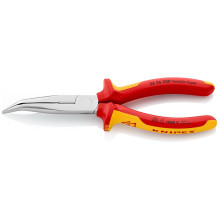 KNIPEX Plokščios, apvalios replės su pjovimo briauna, chromuotos, 200 mm