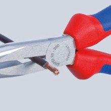 KNIPEX Flachrundzange mit Schneide verchromt 200 mm