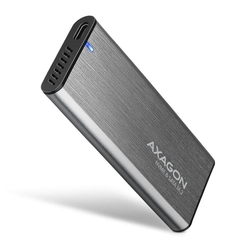 Axagon EEM2-SG2 SuperSpeed+ USB-C ārējais M.2 NVMe un SATA SSD korpuss