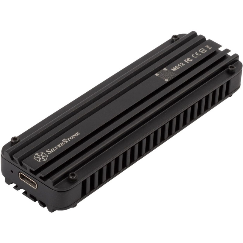 Ārējais SSD korpuss Silverstone MS12 Melns M.2