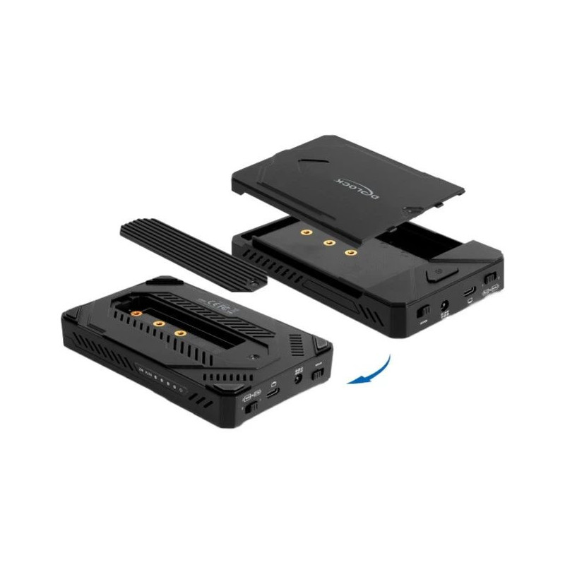 Ārējais korpuss HDD / SSD DeLOCK 42020 Melns 2,5 collu USB Type-C 10 Gbit / s