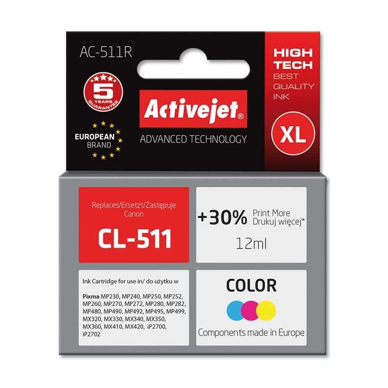 ActiveJet CL-511 Tri-Color Alternative