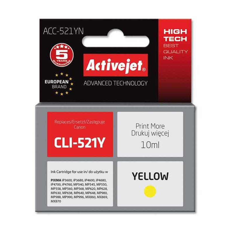 ActiveJet CLI-521Y Yelow Alternative