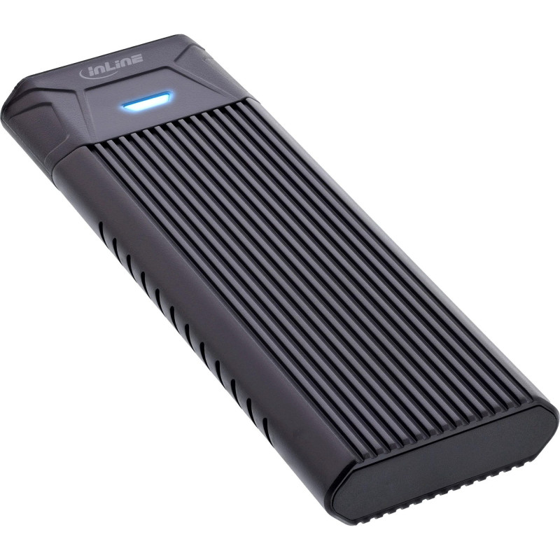 InLine USB3.2 Gen.2 USB-C uz M.2 SSD (PCIe NVMe un SATA) ārējais korpuss