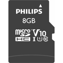 Philips 8GB micro SDHC Class 10 + Adapter FM08MP45B / 10