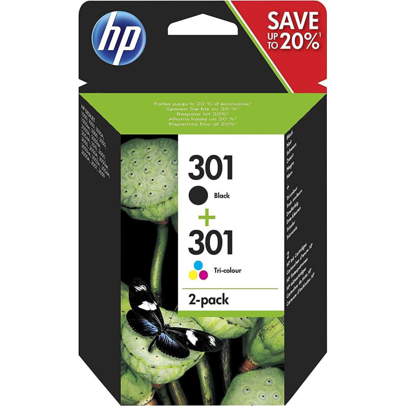 HP N9J72AE N.301 Black + No.301 (3-цветный)