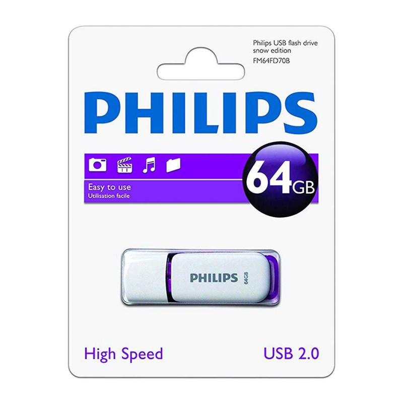 Philips 64GB USB 2.0 Snow Edition Purple