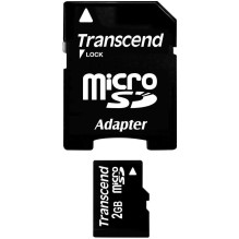 Transcend Micro SD kortelė 2GB + adapteris