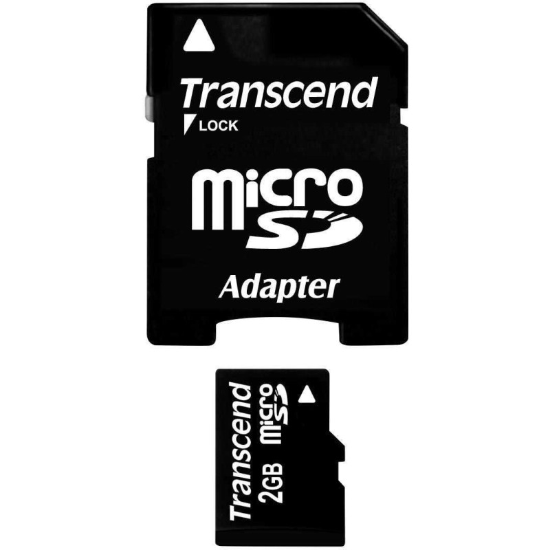 Transcend Micro SD kortelė 2GB + adapteris