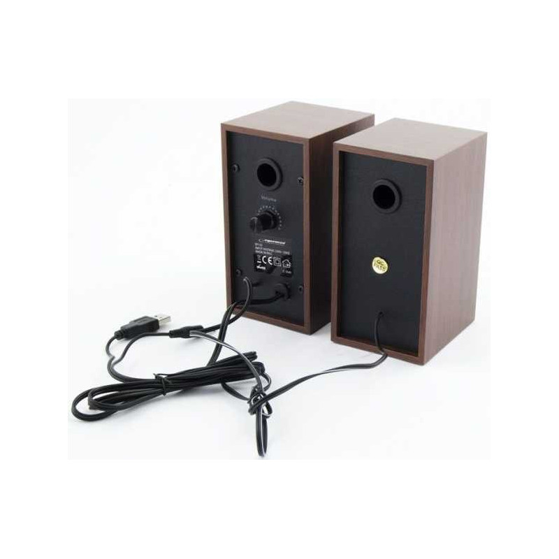 Esperanza Multimedia Stereo Speakers 2.0 Folk Brown