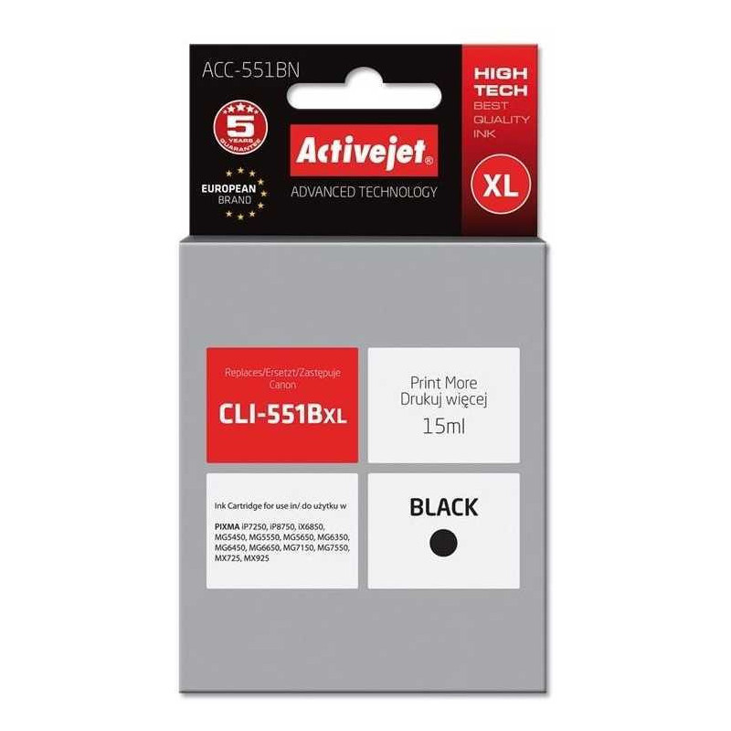 ActiveJet ACC-551BN Black Canon CLI-551Bk