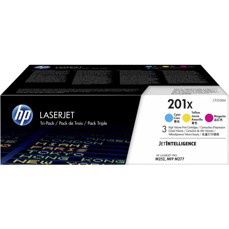HP CF253XM HP201X Žydra / Purpurinė / Geltona