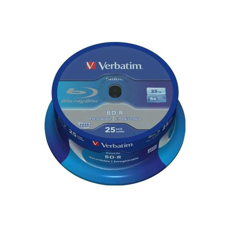 Verbatim BD-R 25GB 6x Data Life Cake Box 25