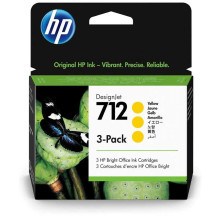 HP 712 3-Pack Geltona