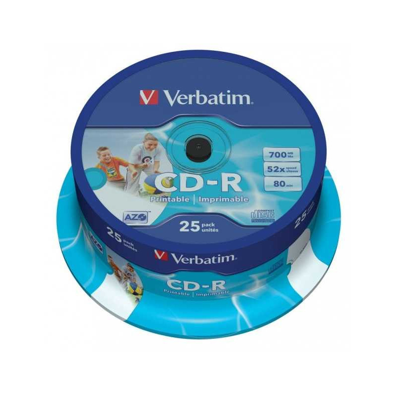 Verbatim CD-R 700MB Wide Printable Cake Box 25