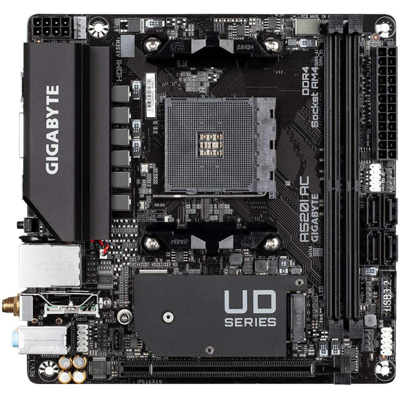 Gigabyte A520I kintamosios srovės