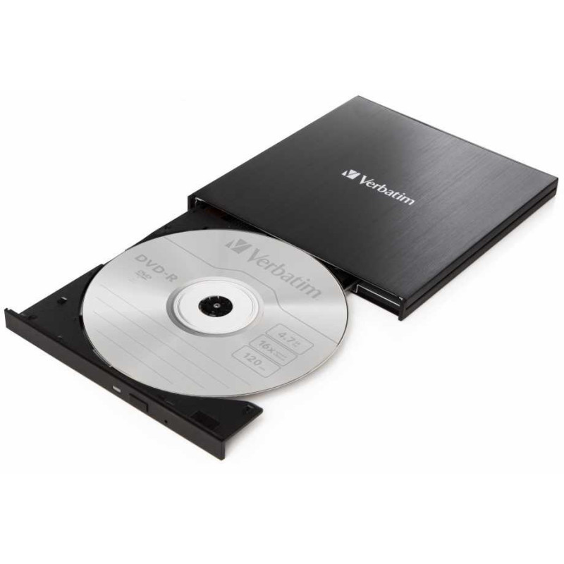 Verbatim 43886 External Slimline CD / DVD Writer Black