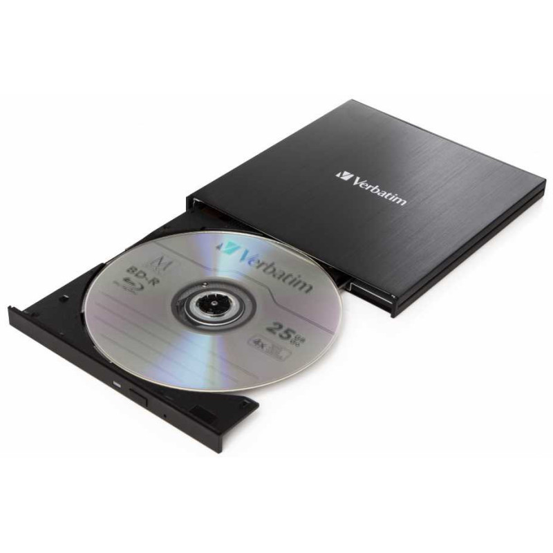 Verbatim 43889 External Slimline Blu-ray Writer Black