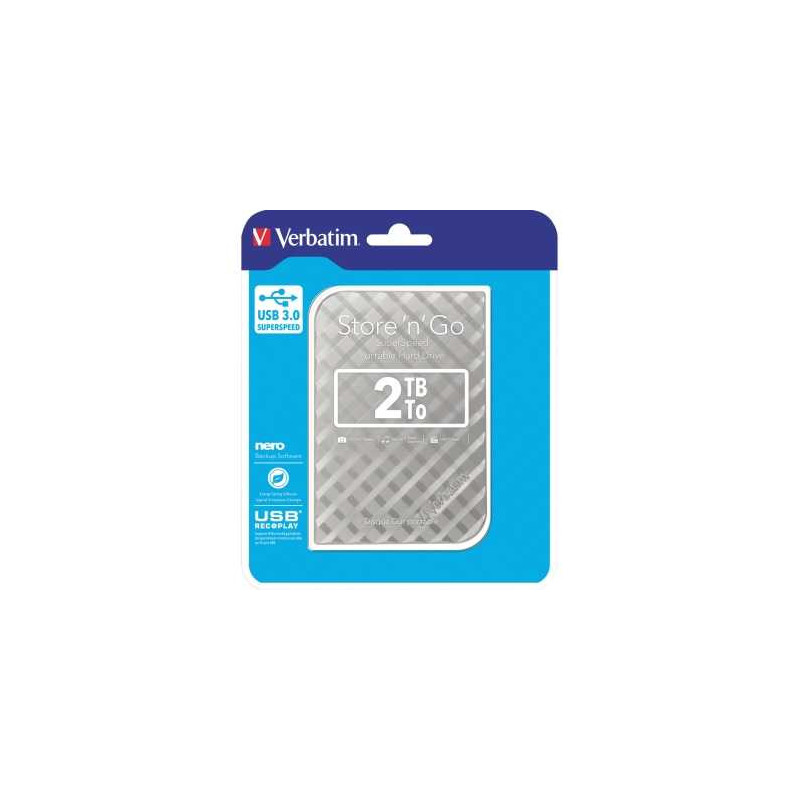 „Verbatim Store n Go“ 2 TB 2,5 colio sidabrinis 53198V