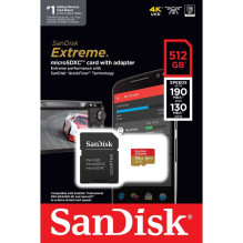 Sandisk Micro SDXC 512GB 10 klasės UHS-I atminties kortelė SDSQXAV-512G-GN6MA Sandisk Micro SDXC 512GB 10 klasės UHS-I atminties kortelė SDSQXAV-512G-GN6MA