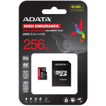 „Adata High Endurance“ 256 GB „micro SDXC“ 10 klasės kortelė + adapteris