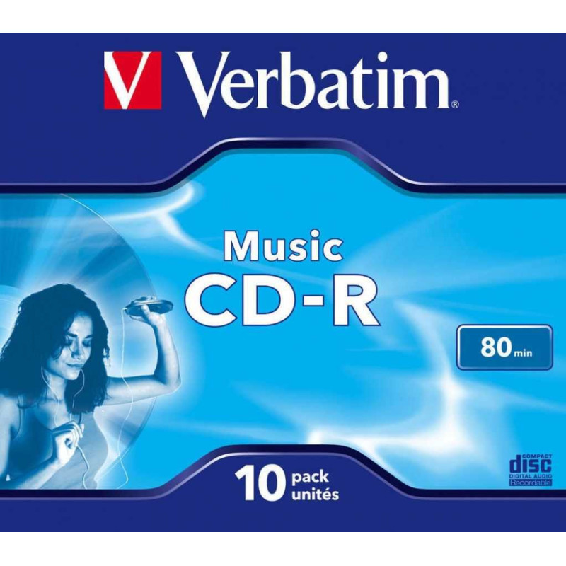 Verbatim CD-R Audio 700MB x16 Jewel Case 10