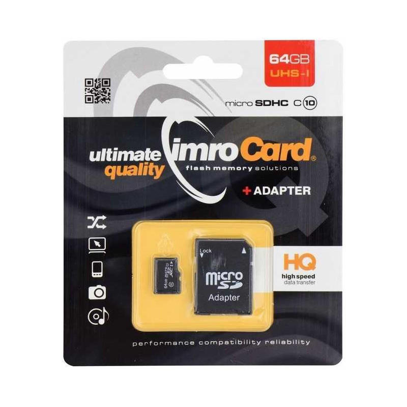Imro Micro SDHC 64 GB U1 klasė PAMIMRSDG0009