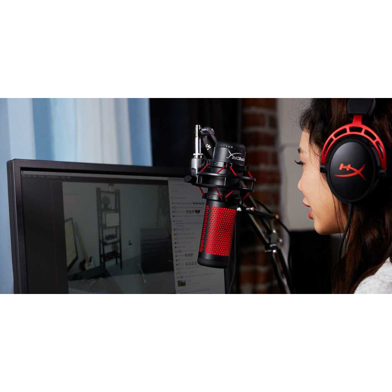HyperX „QuadCast“ juoda / raudona