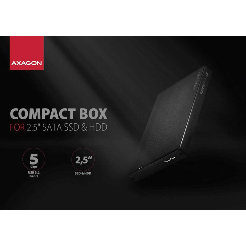 Axagon External HDD SSD Enclosure 2.5" USB3.0 Black EE25-XA6