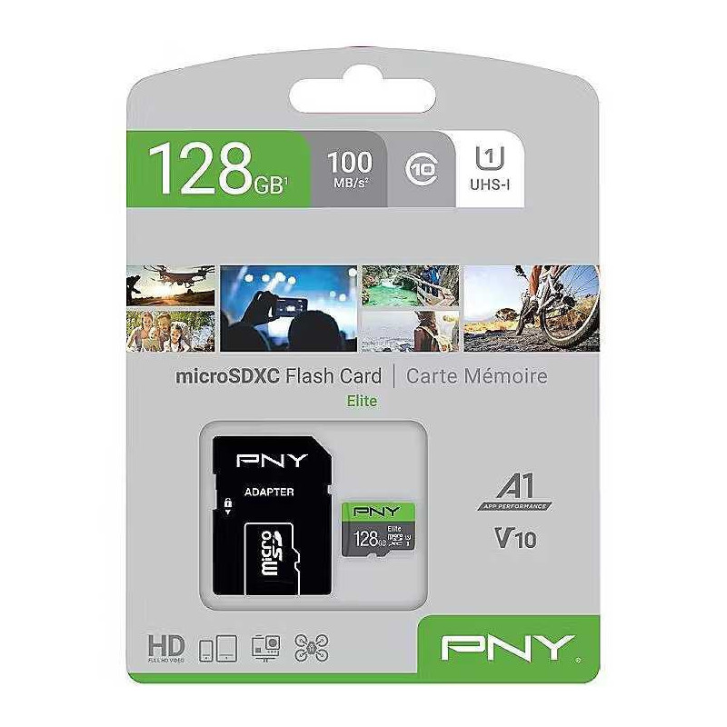 PNY Micro SDXC 128GB 10 klasės UHS-I SFPNYMD128V1110