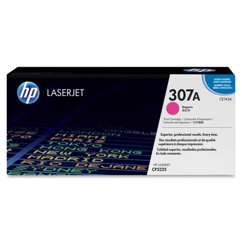 HP CE743A Nr. 307A rausvai raudona