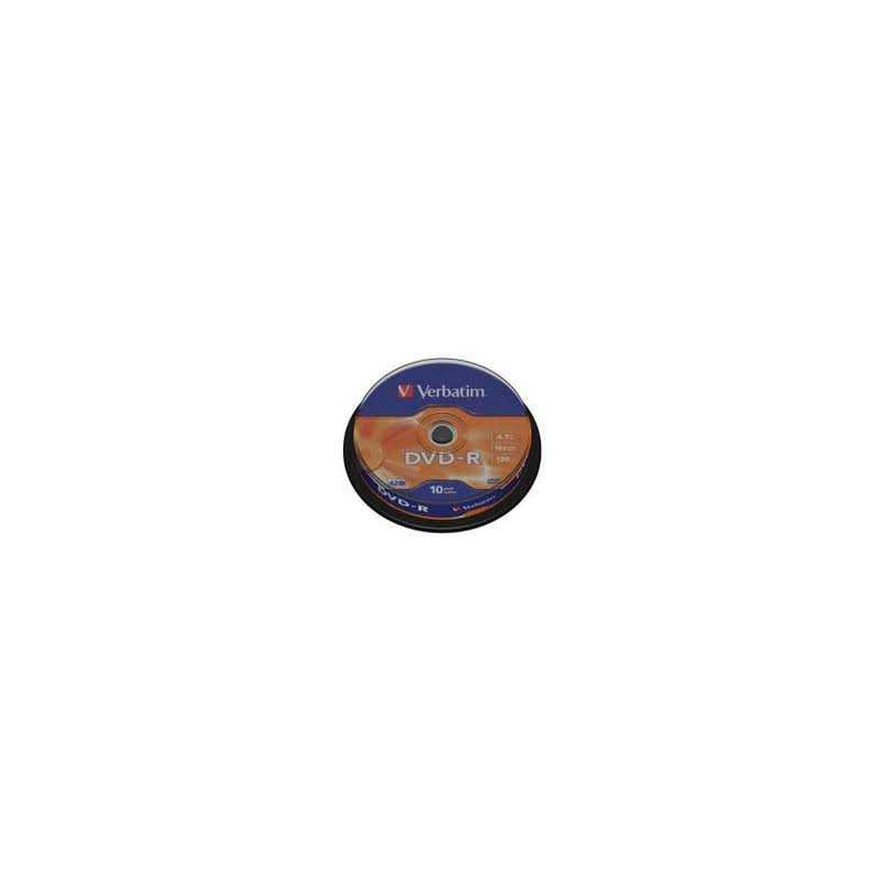 Verbatim DVD+R 4.7GB 16X 10pack matte silver / AZO cake box