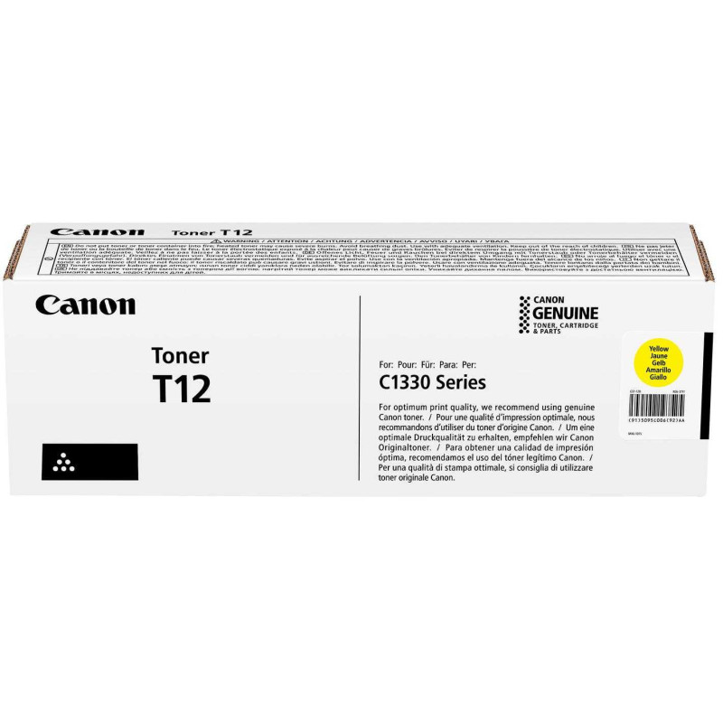 Canon T12 geltona