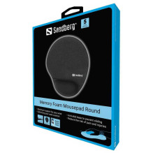 Sandberg Memory Foam Mousepad Round Black Sandberg Memory Foam Mousepad Round Black