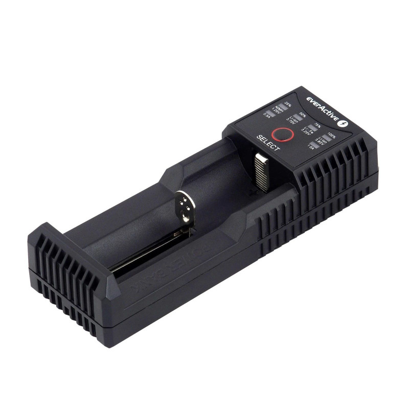 Everactive UC100C Battery Black universālais lādētājs ar Power Bank funkciju